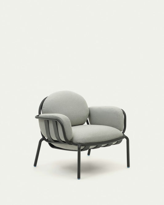 Poltrona da esterno Joncols in alluminio verniciato grigio