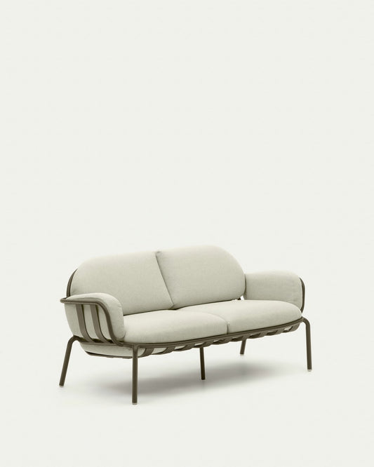 Divano da esterno 2 posti Joncols in alluminio verniciato grigio 164 cm