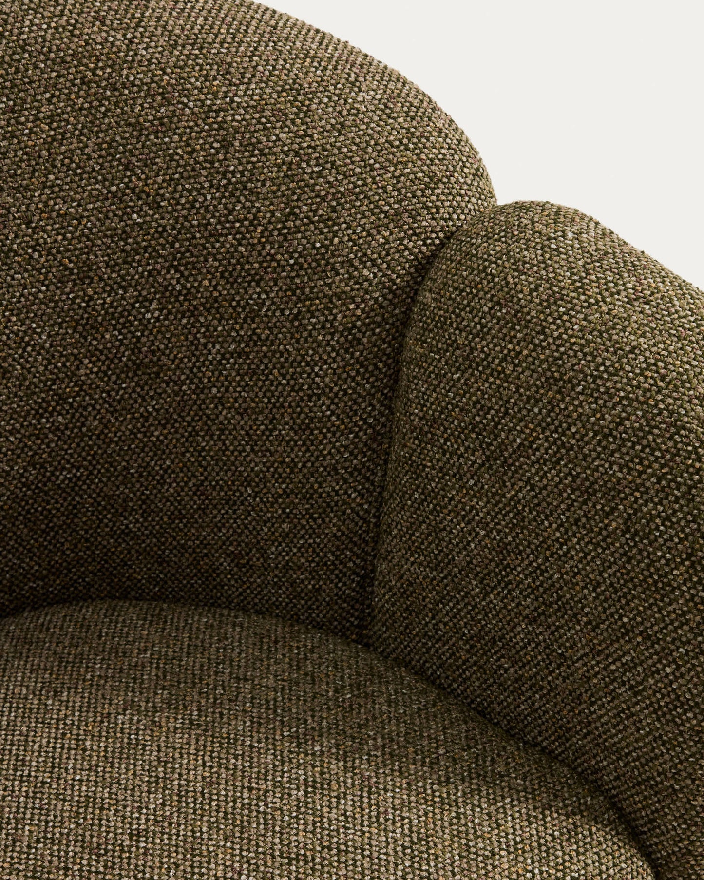 Poltrona Corvena in ciniglia verde oliva FSC Mix Credit 85 cm