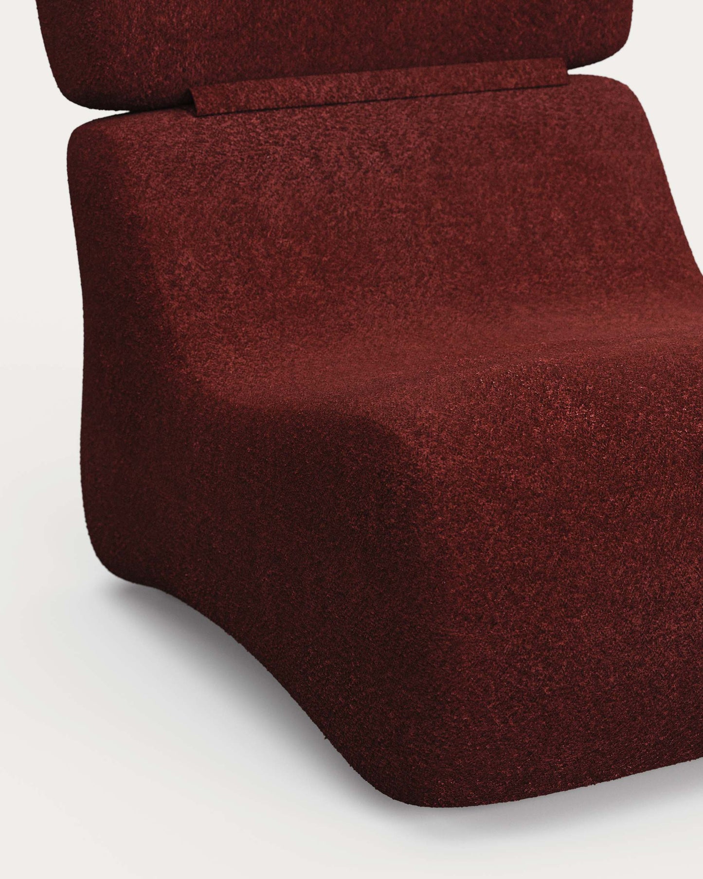 Poltrona Club in shearling bordeaux