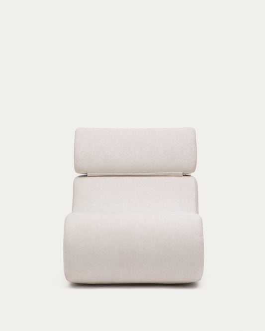 Poltrona Club in ciniglia perla