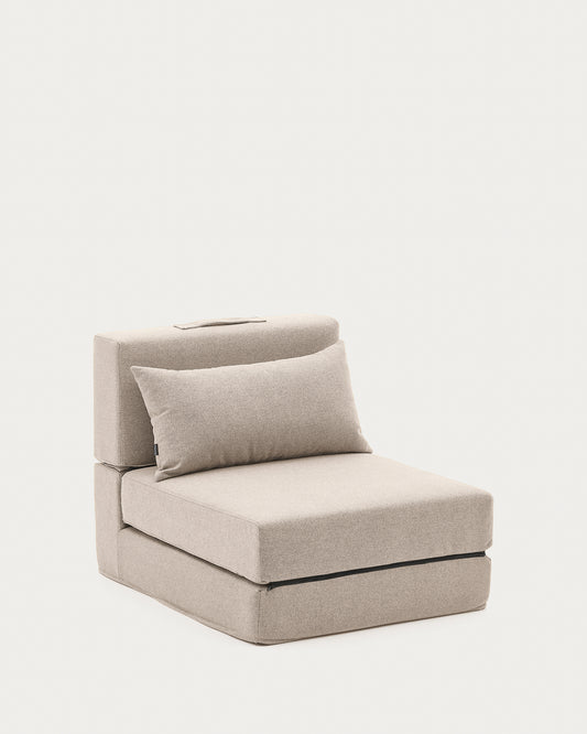 Pouf letto convertibile Arty beige 70 x 89 (200) cm