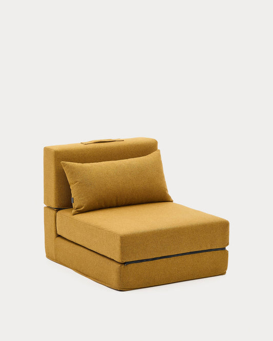 Pouf letto convertibile Arty mostarda 70 x 89 (200) cm