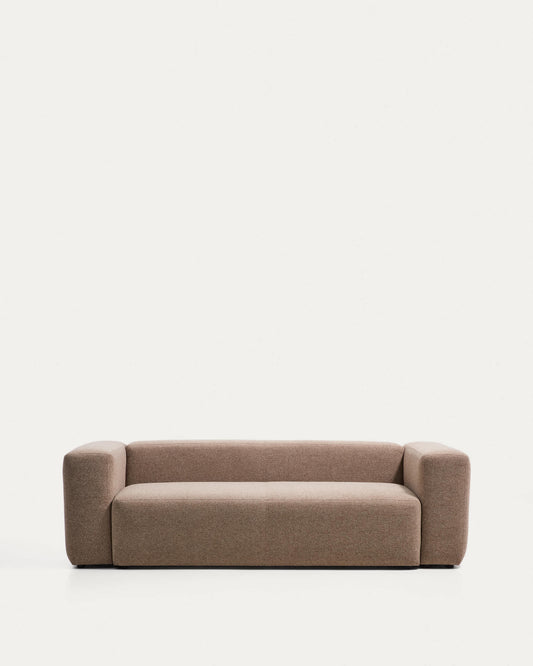 Divano Blok 3 posti in ciniglia marrone 240 cm FSC Mix Credit