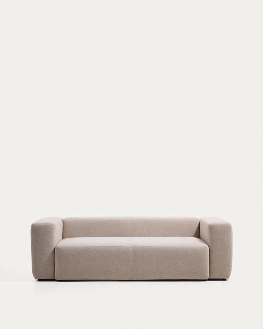 Divano Blok 3 posti in ciniglia beige 240 cm FSC Mix Credit