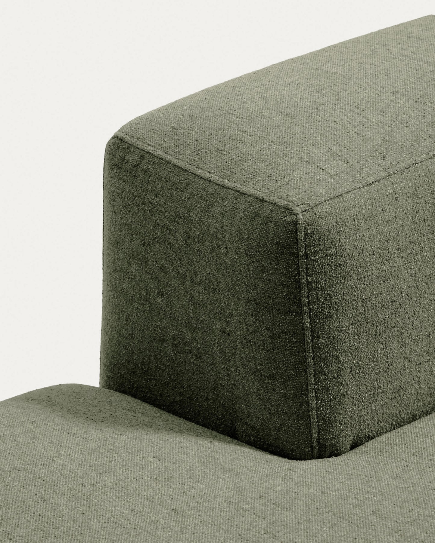 Divano Blok 4 posti in ciniglia verde muschio 380 cm FSC Mix Credit
