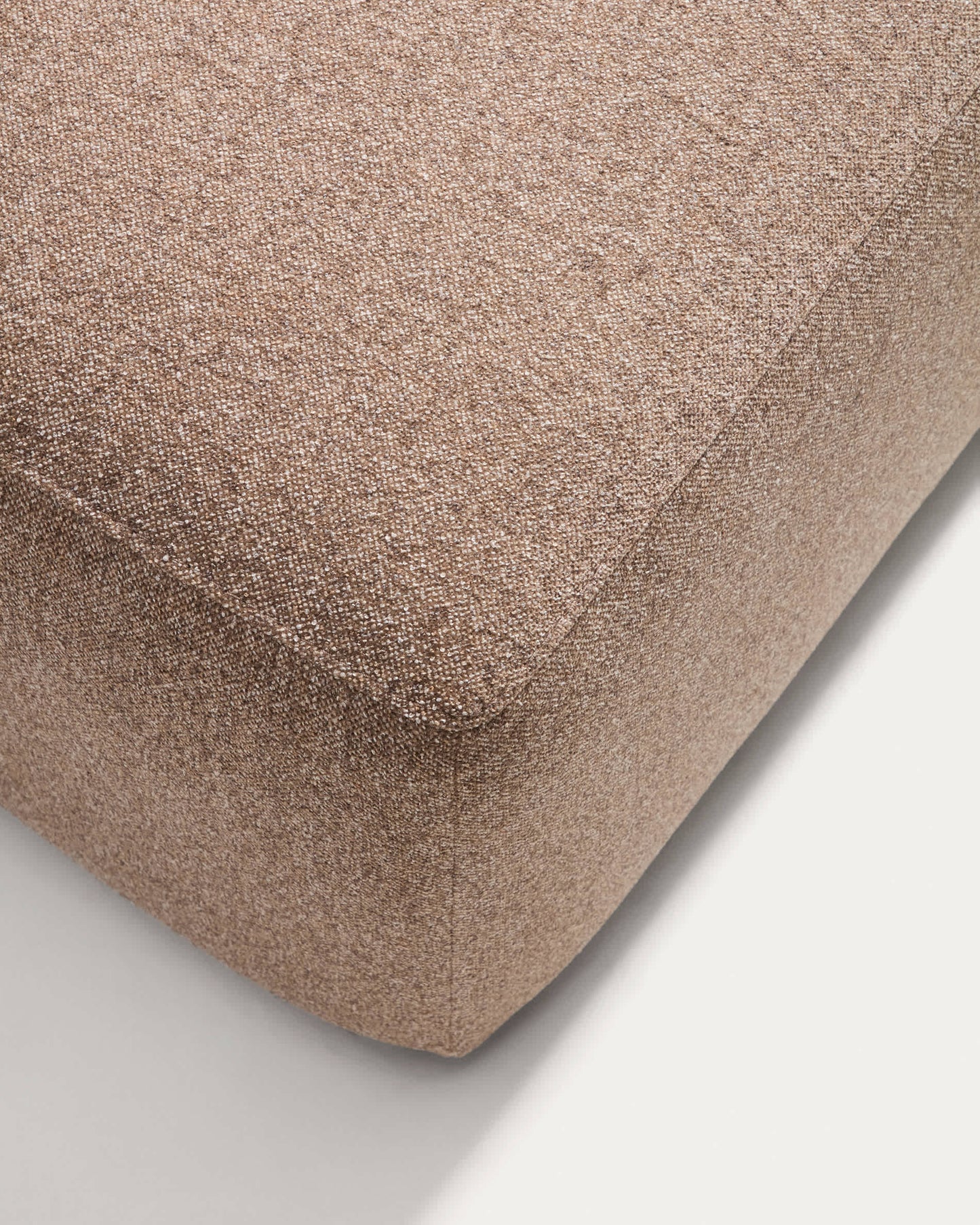 Divano Blok 3 posti con terminale destro in ciniglia marrone 325 cm FSC Mix Credit