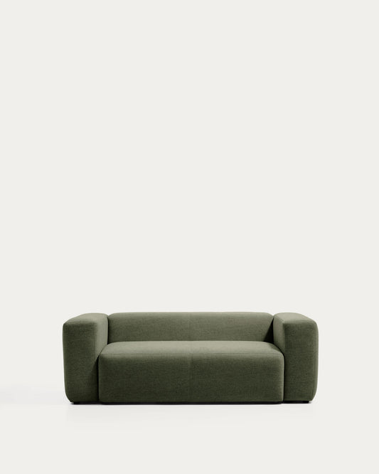 Divano Blok 2 posti in ciniglia verde muschio 210 cm FSC Mix Credit