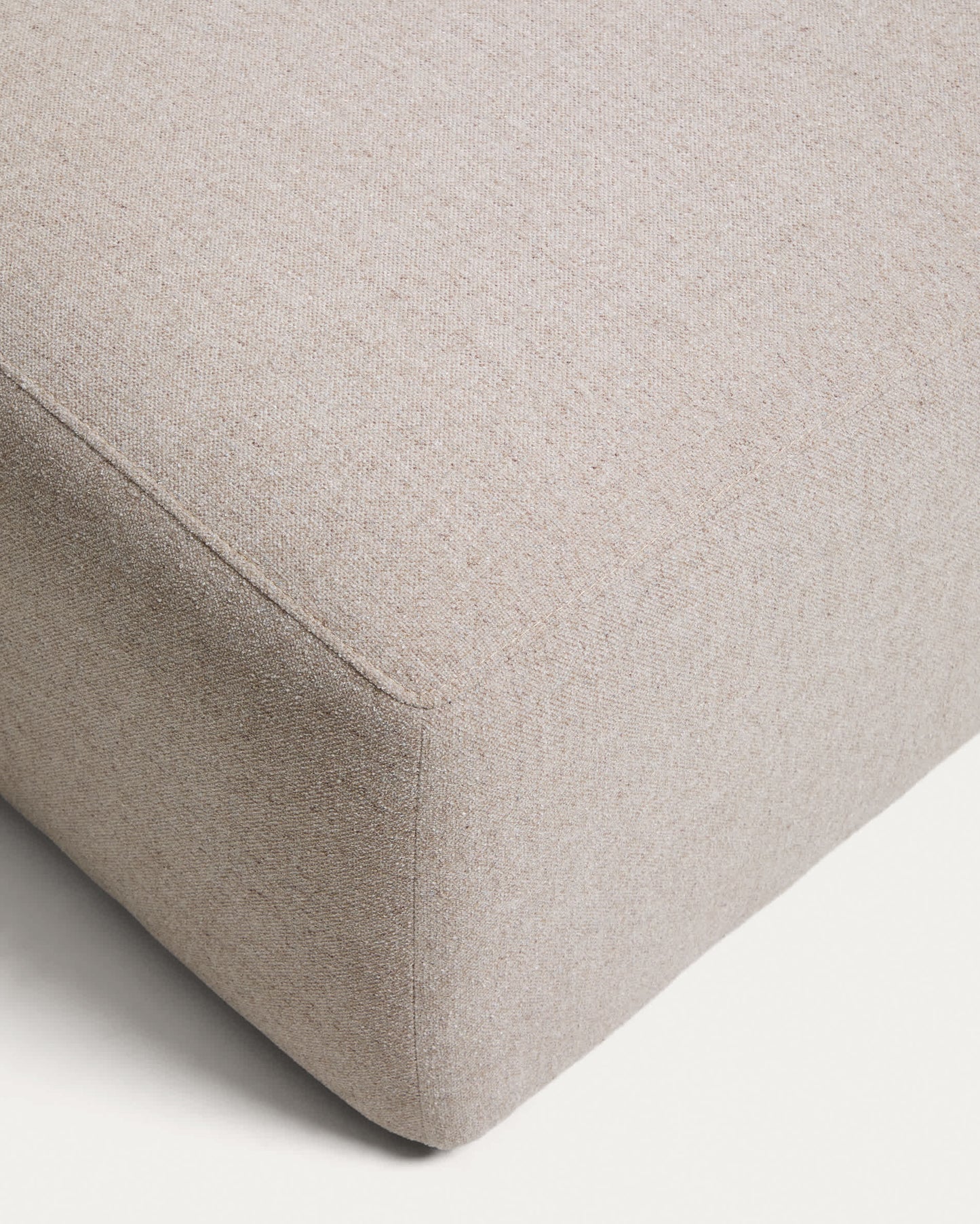 Pouf terminale Blok in ciniglia beige 90x104 cm FSC Mix Credit