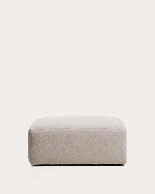 Pouf terminale Blok in ciniglia beige 90x104 cm FSC Mix Credit