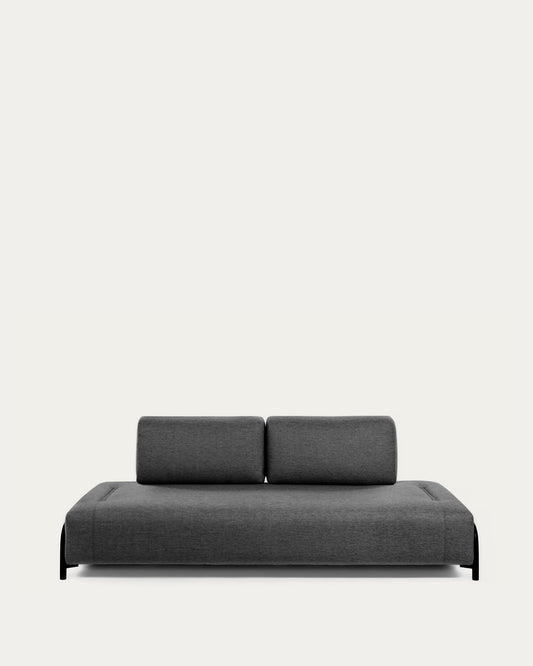 Divano Compo 3 posti grigio scuro 232 cm