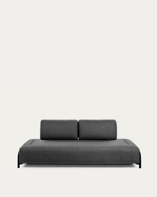 Divano Compo 3 posti grigio scuro 232 cm