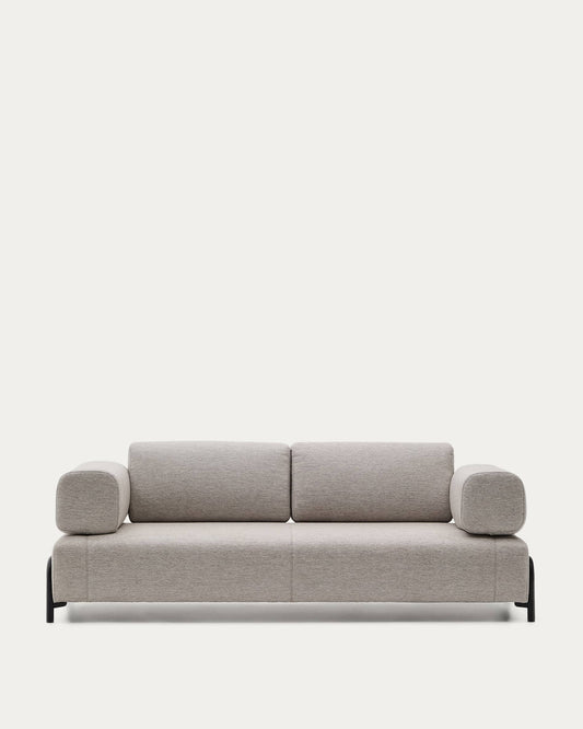 Divano Compo 3 posti beige grigio 232 cm