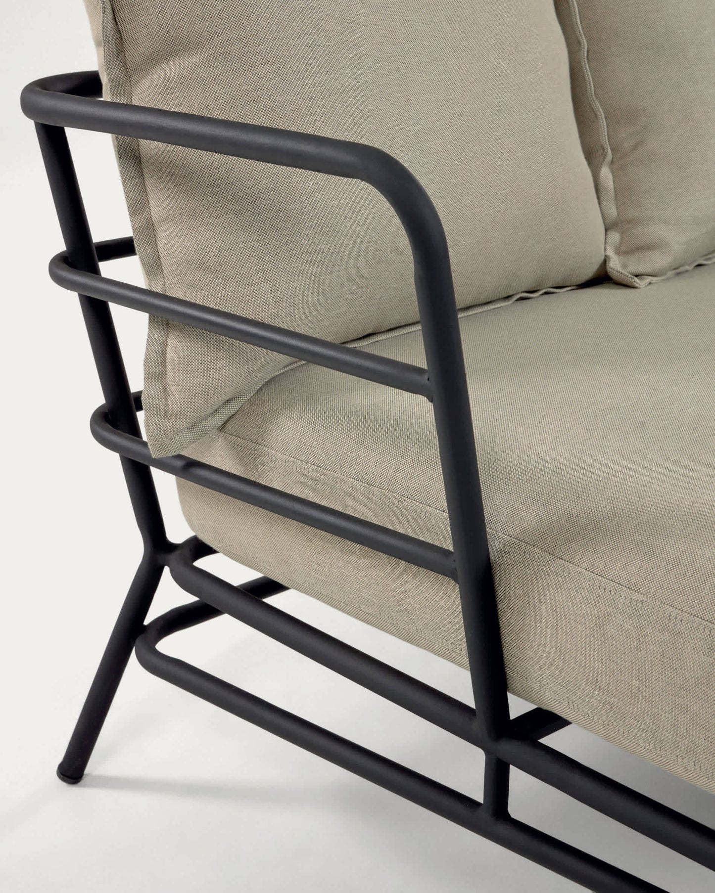 Divano Mareluz 3 posti in acciaio nero 197 cm