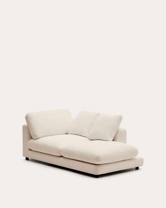 Chaise longue Gala destra beige 193 x 105 cm