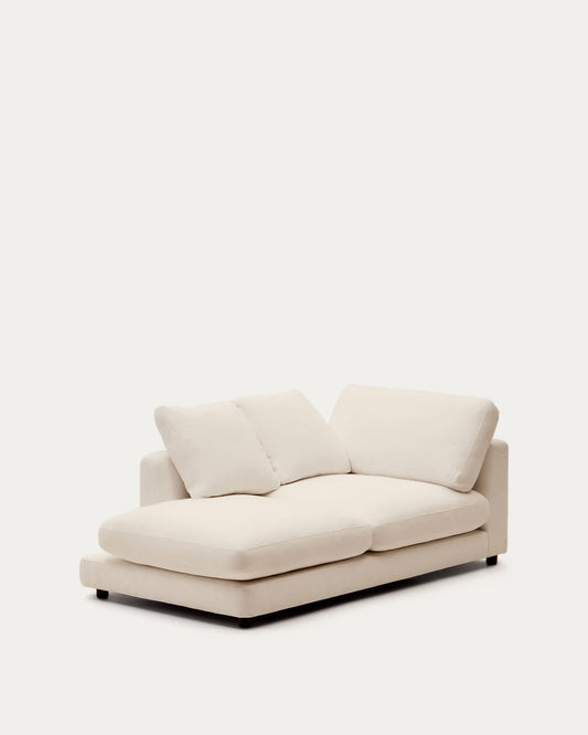 Chaise longue Gala sinistra beige 193 x 105 cm