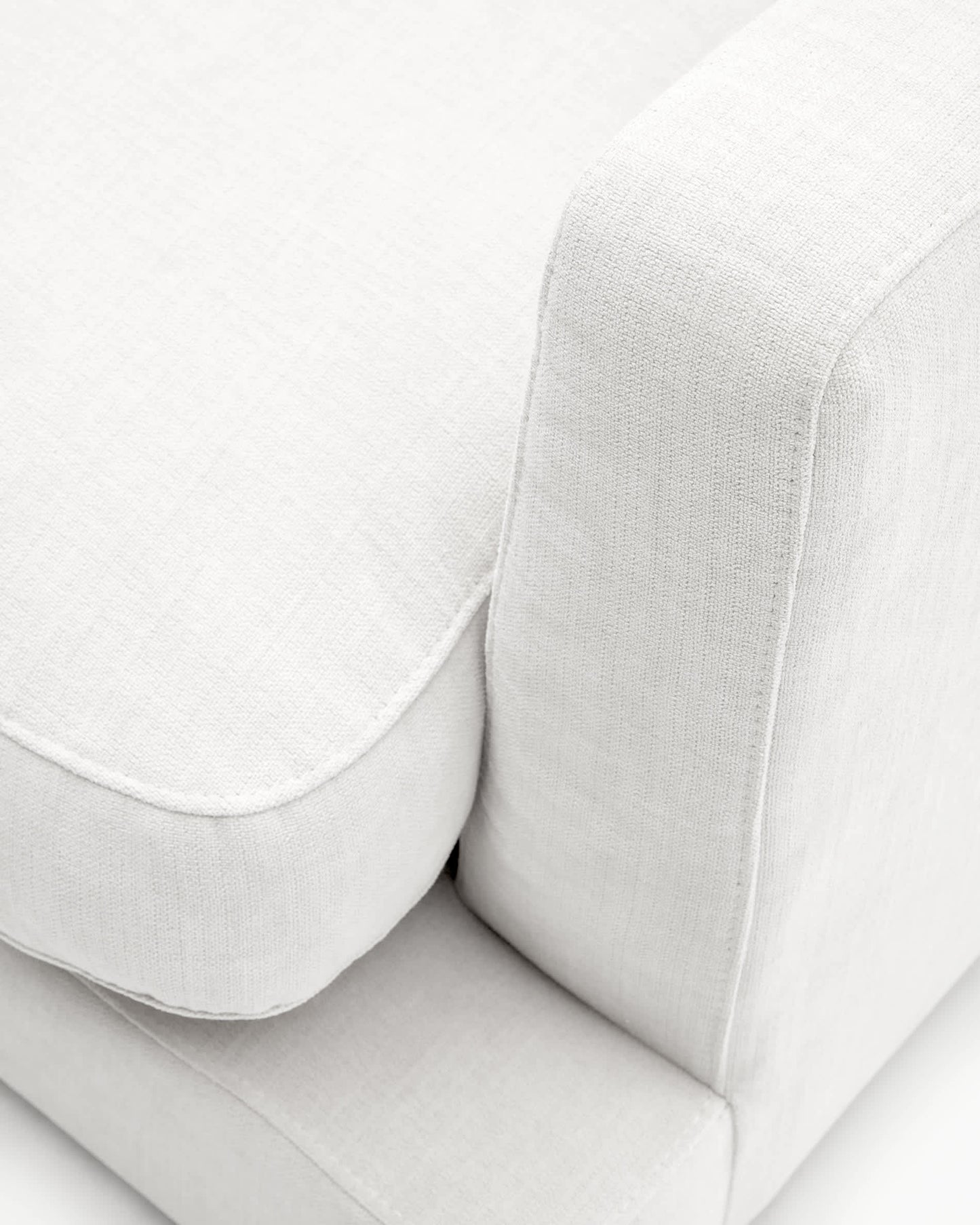 Divano Gala 6 posti in ciniglia bianco FSC Mix Credit 390 cm