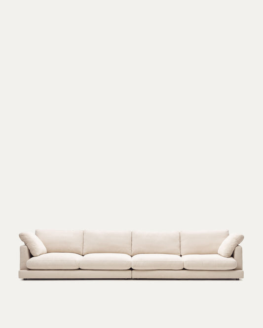 Divano Gala 6 posti beige 390 cm
