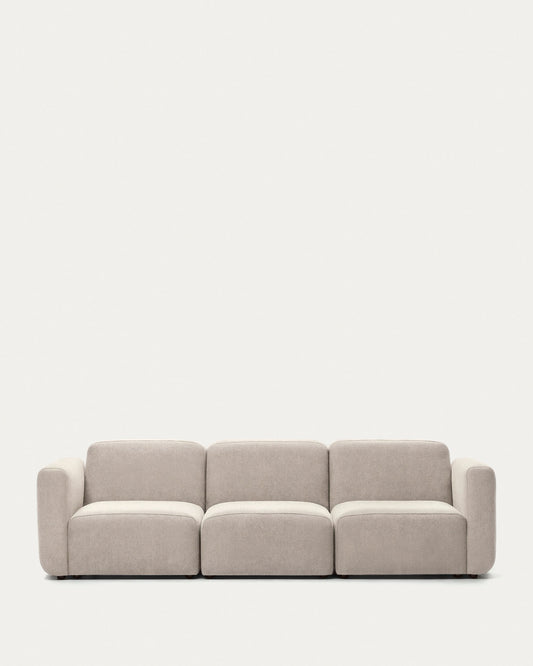 Divano modulare Neom 3 posti beige 263 cm