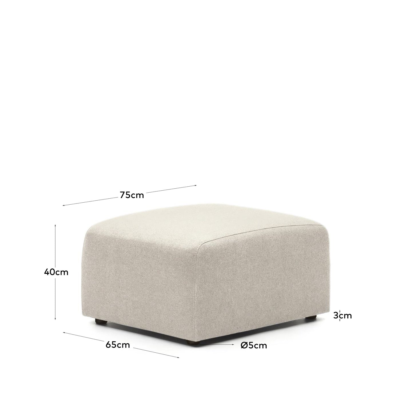 Poggiapiedi Neom beige 75 x 64 cm
