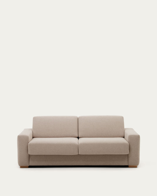 Divano letto Anley 3 posti beige 224 cm