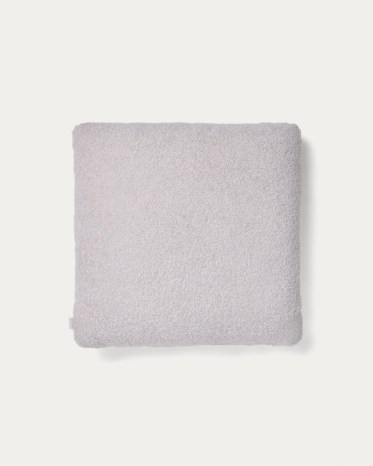Cuscino Martina in bouclé grigio 52 x 52 cm