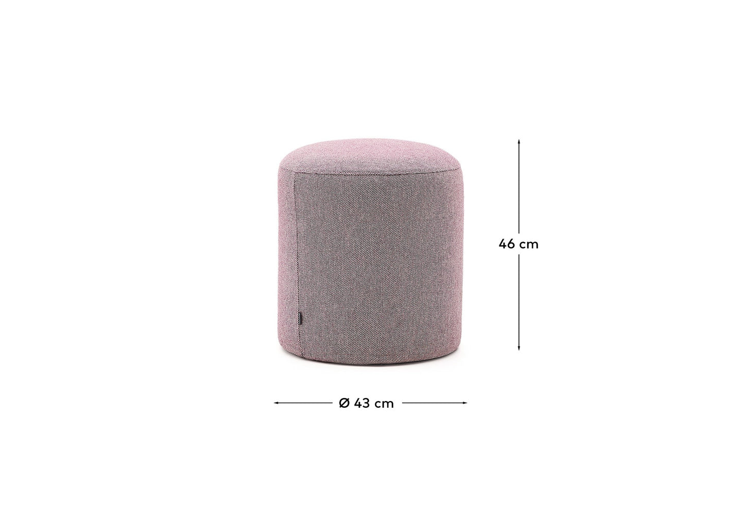 Pouf sfoderabile Kaeli viola Ø 43 cm