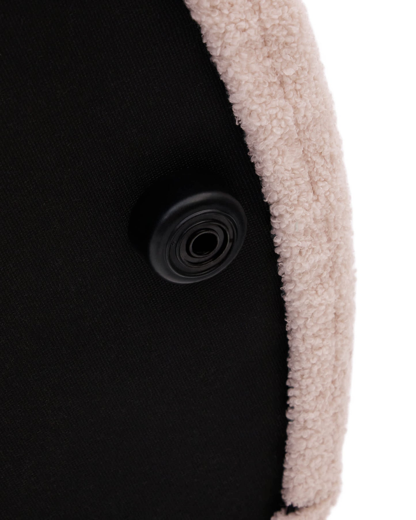 Pouf sfoderabile Kaeli in tessuto bouclé rosa Ø 90 cm