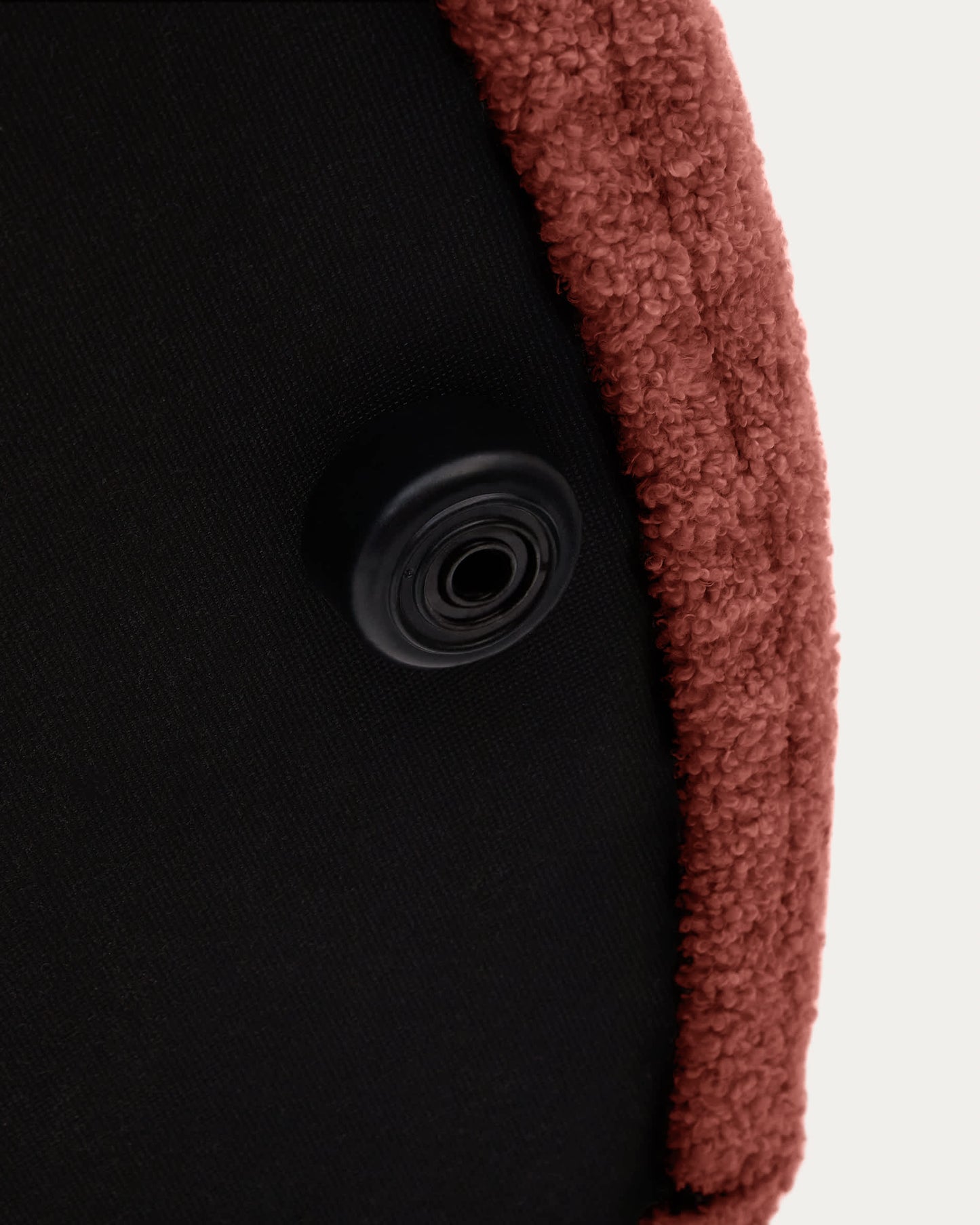 Pouf sfoderabile Kaeli in tessuto bouclé rosa Ø 120 cm
