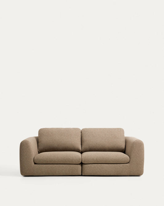 Divano Vera 3 posti marrone chiaro 230 cm FSC Mix Credit
