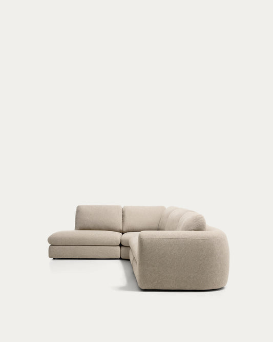 Divano ad angolo Vera 5 posti con elemento terminale sinistro beige 245 X 330 cm FSC Mix Credit