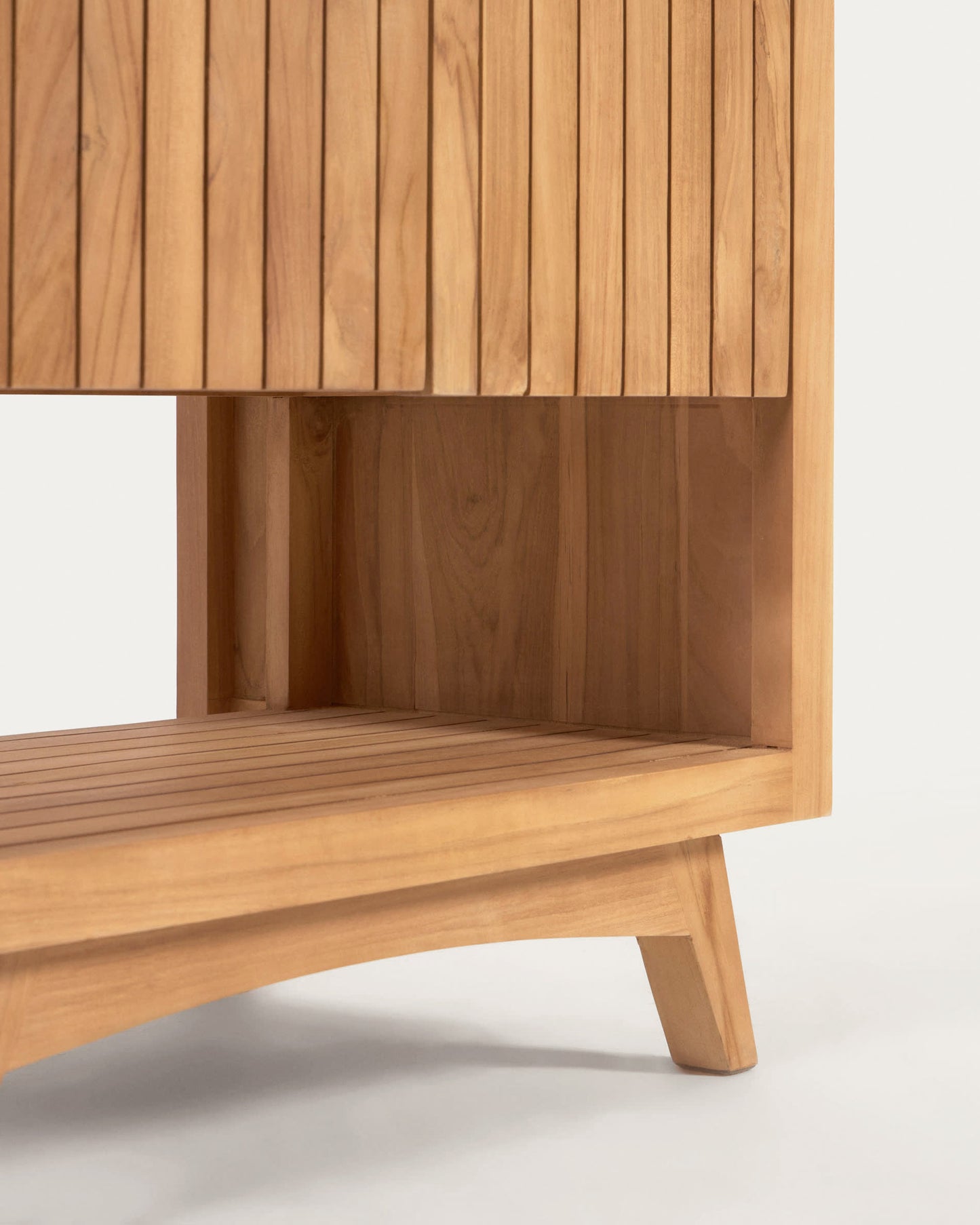 Mobile bagno rettangolare Kuveni in legno massiccio di teak 70 x 50 cm