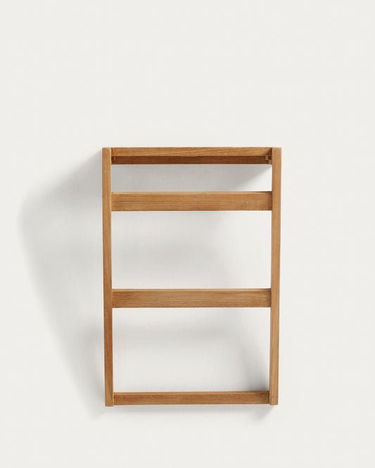 Portasciugamani da parete Kuveni in legno massiccio di teak 40 x 63 cm