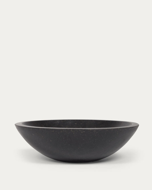 Lavabo da appoggio Delina in terrazzo nero Ø 40 cm