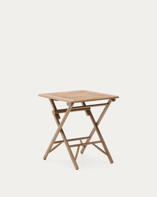 Tavolo pieghevole Dandara in legno massiccio di acacia 66 x 66 cm
