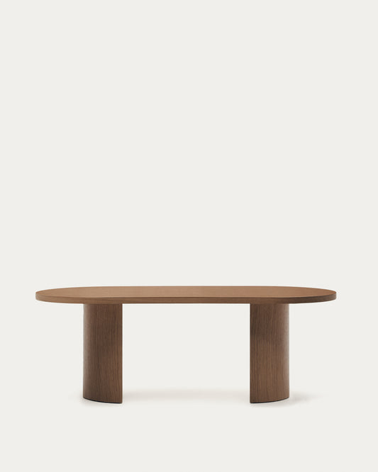 Tavolo Nealy con impiallacciatura in noce e finitura scura 200 x 100 cm
