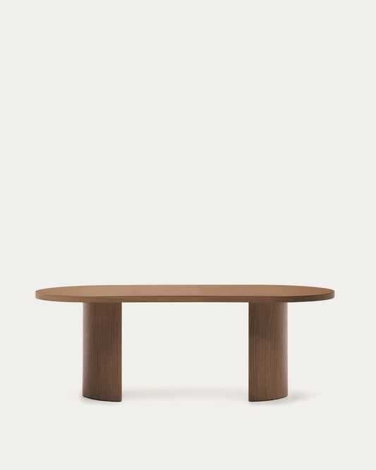 Tavolo Nealy con impiallacciatura in noce e finitura scura 200 x 100 cm