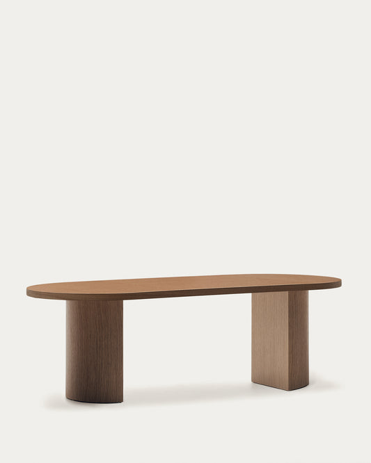 Tavolo Nealy con impiallacciatura in noce e finitura scura 240 x 100 cm