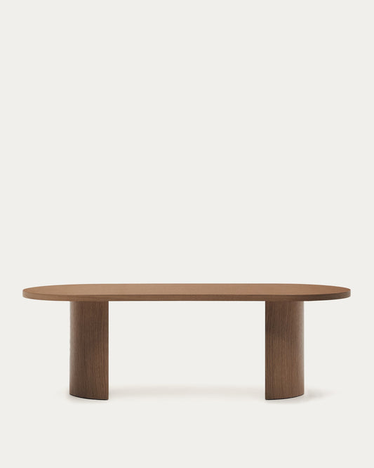 Tavolo Nealy con impiallacciatura in noce e finitura scura 240 x 100 cm