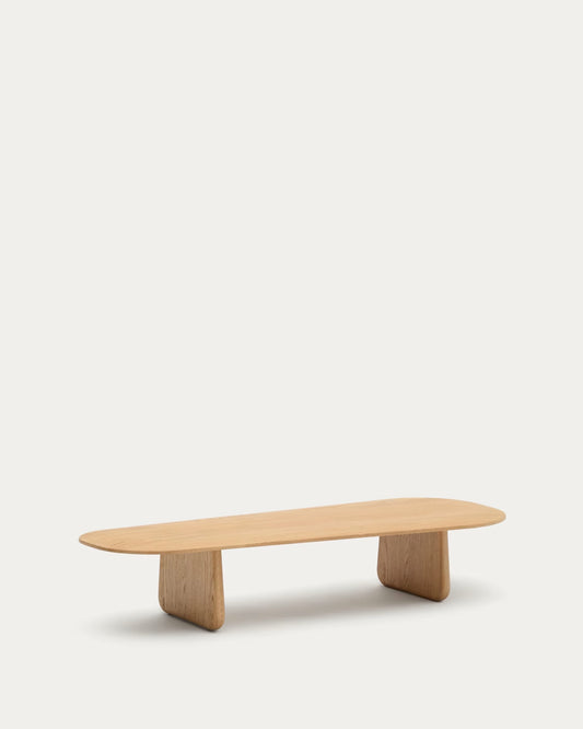 Tavolino salotto Pirita di legno massello di rovere con finitura naturale 146 x 56,5 cm