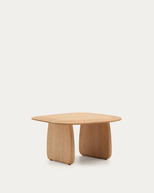 Tavolino Pirita di legno massello di rovere con finitura naturale 70,6 x 70 cm