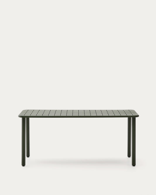 Tavolo da esterno Brai in acciaio zincato verde 180 x 90 cm