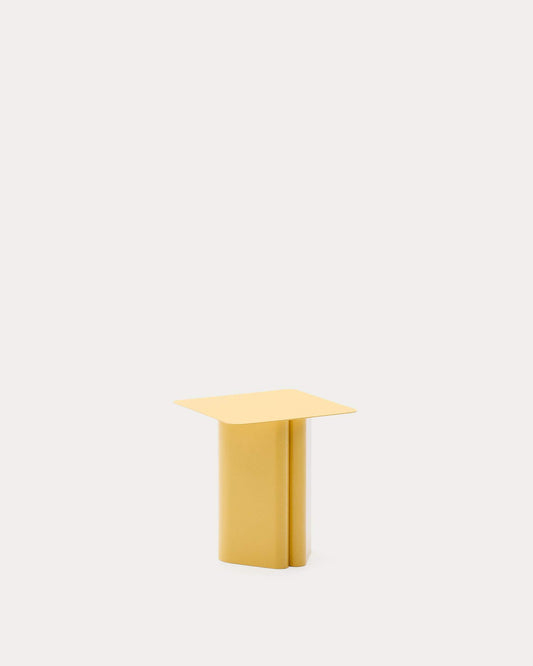 Tavolino d’appoggio in ferro Arvin giallo 42 x 42 cm