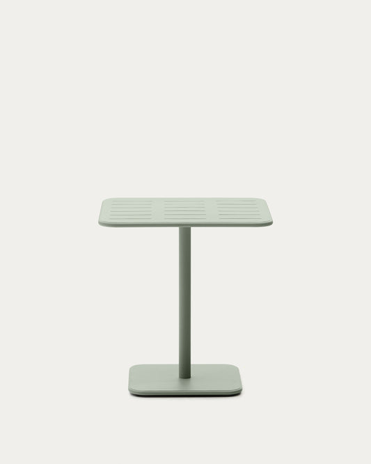 Tavolo da esterno Brai in acciaio zincato turchese 70 x 70 cm