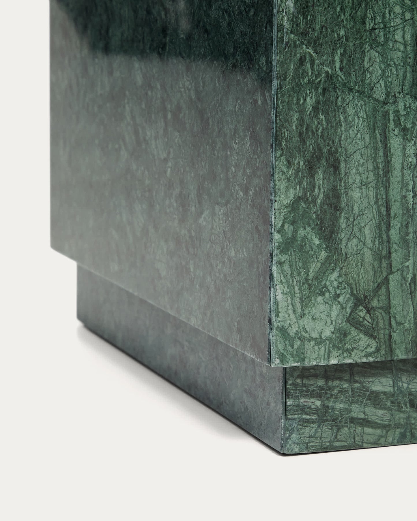 Tavolino da appoggio Sorein in marmo verde 40 x 40 cm
