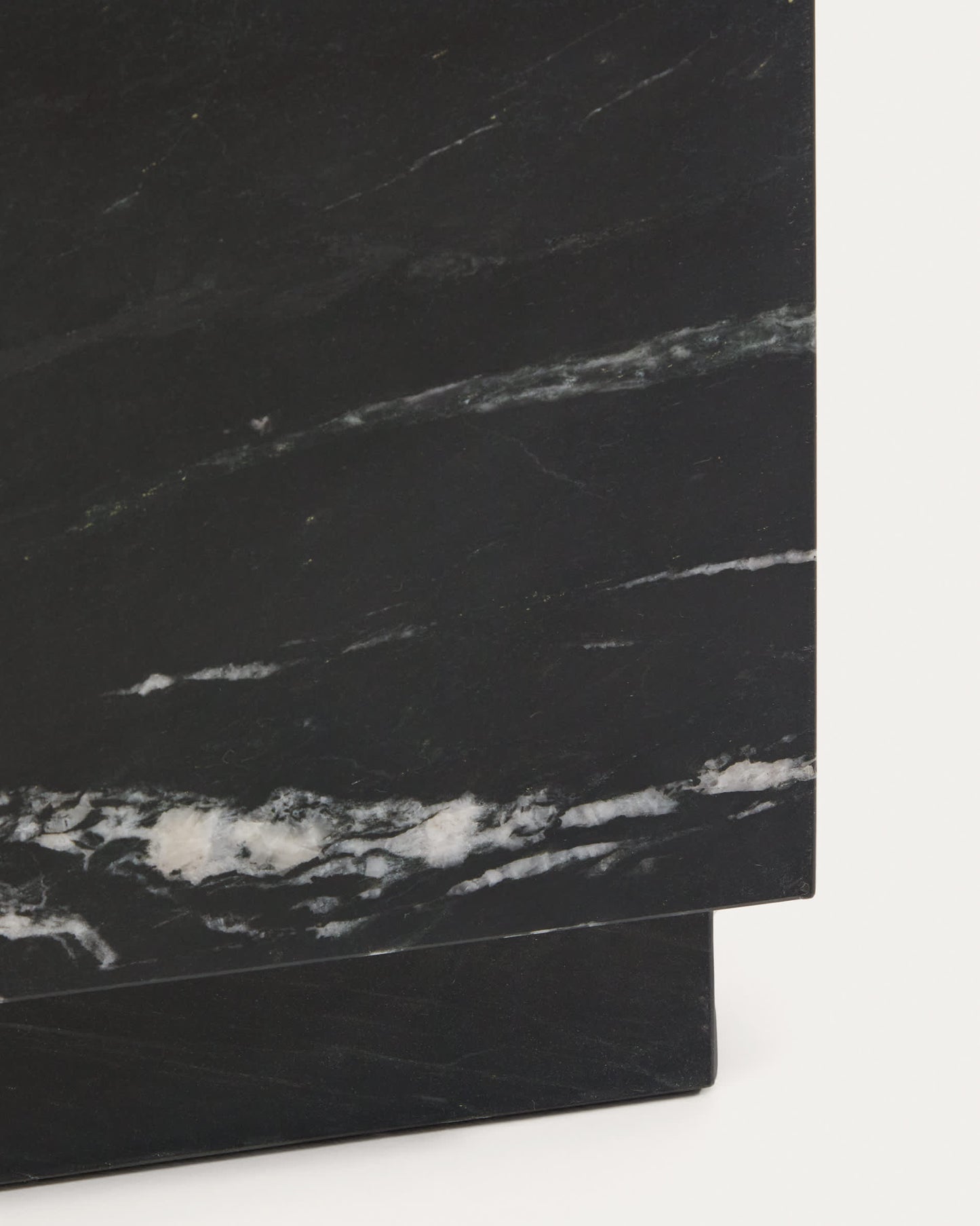 Tavolino da appoggio Sorein in marmo nero 40 x 40 cm