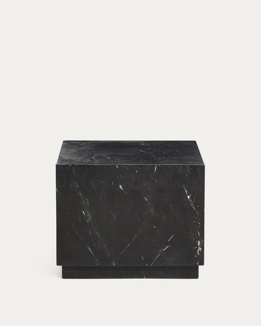 Tavolino da appoggio Sorein in marmo nero 50 x 50 cm
