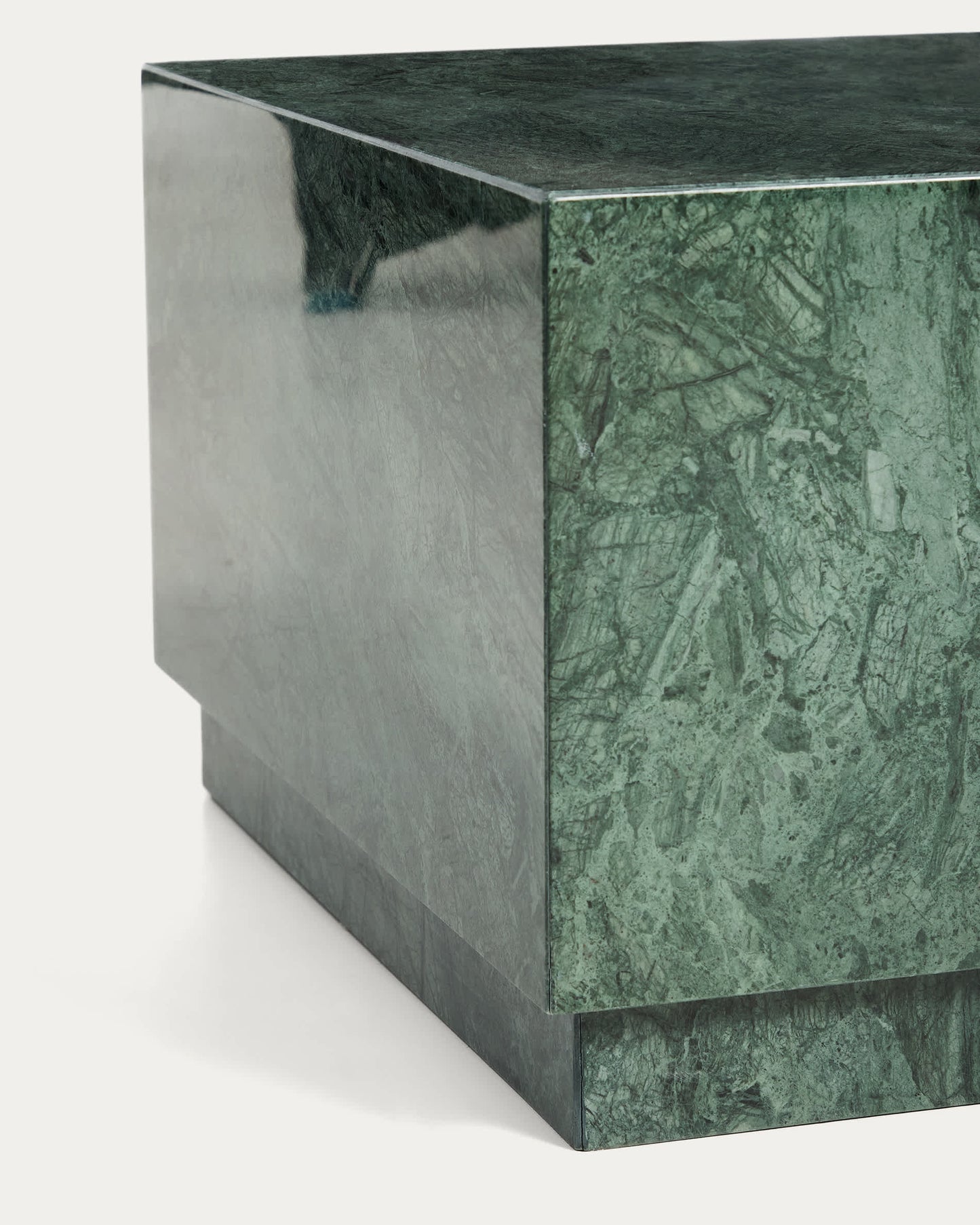 Tavolino da salotto Sorein in marmo verde 100 x 50 cm