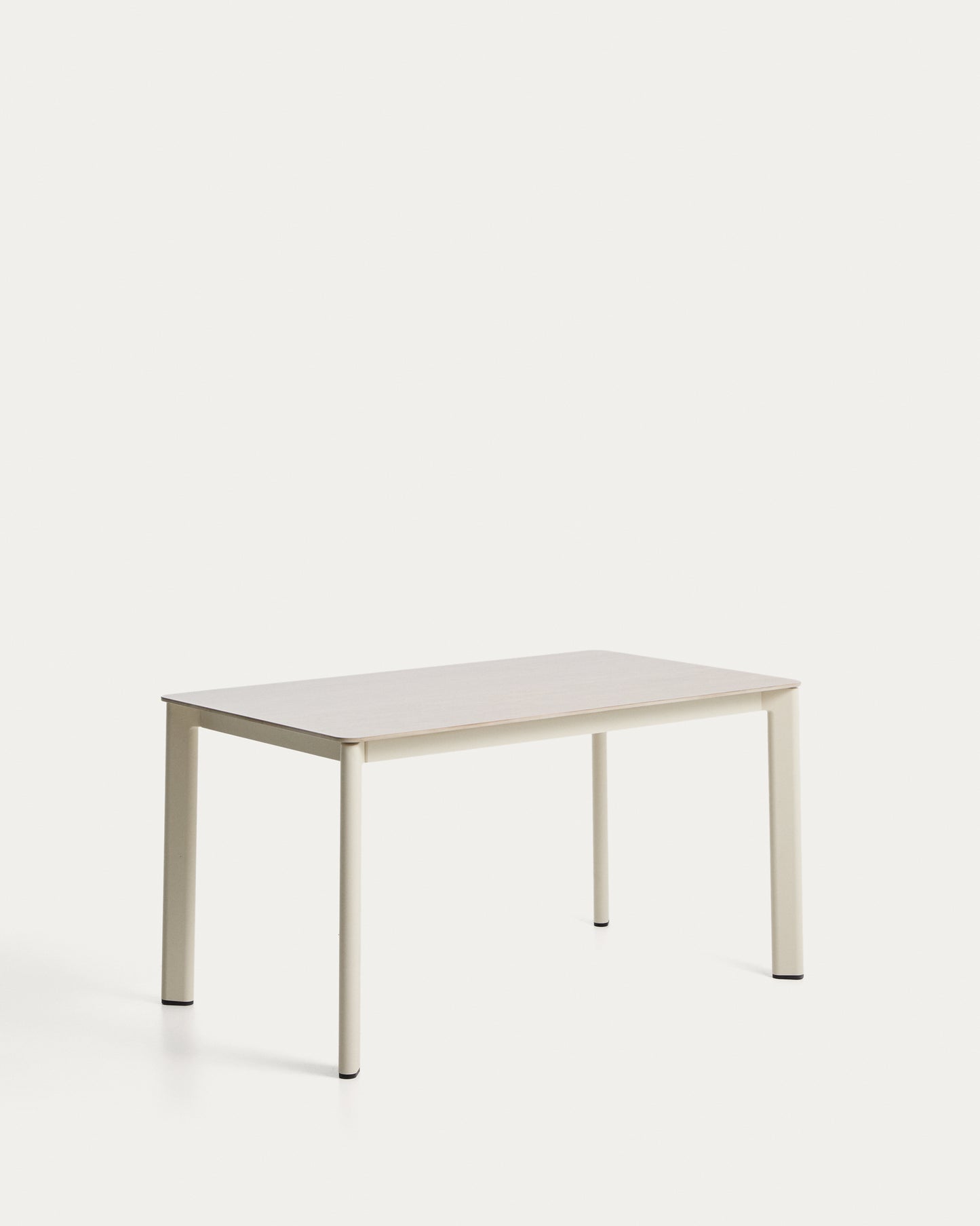 Tavolo Anafi in pietra sinterizzata e alluminio beige 140 x 80 cm