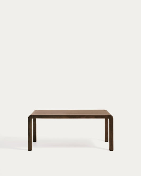 Tavolo allungabile Erisia in legno massello di rovere finitura tonalità noce scuro 180 (230) x 90 cm FSC 100%